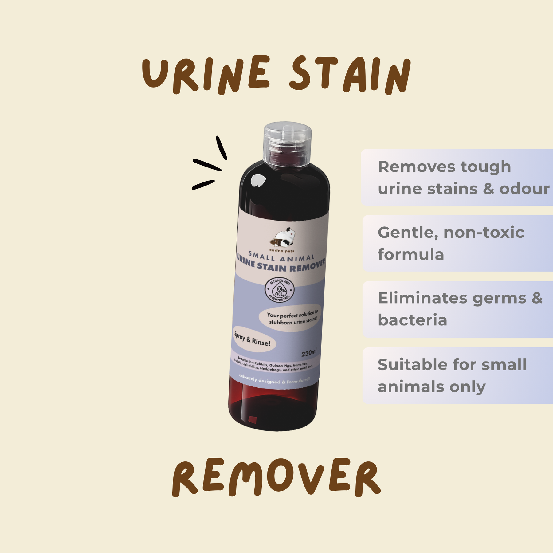 SMALL ANIMAL URINE STAIN REMOVER 230ML