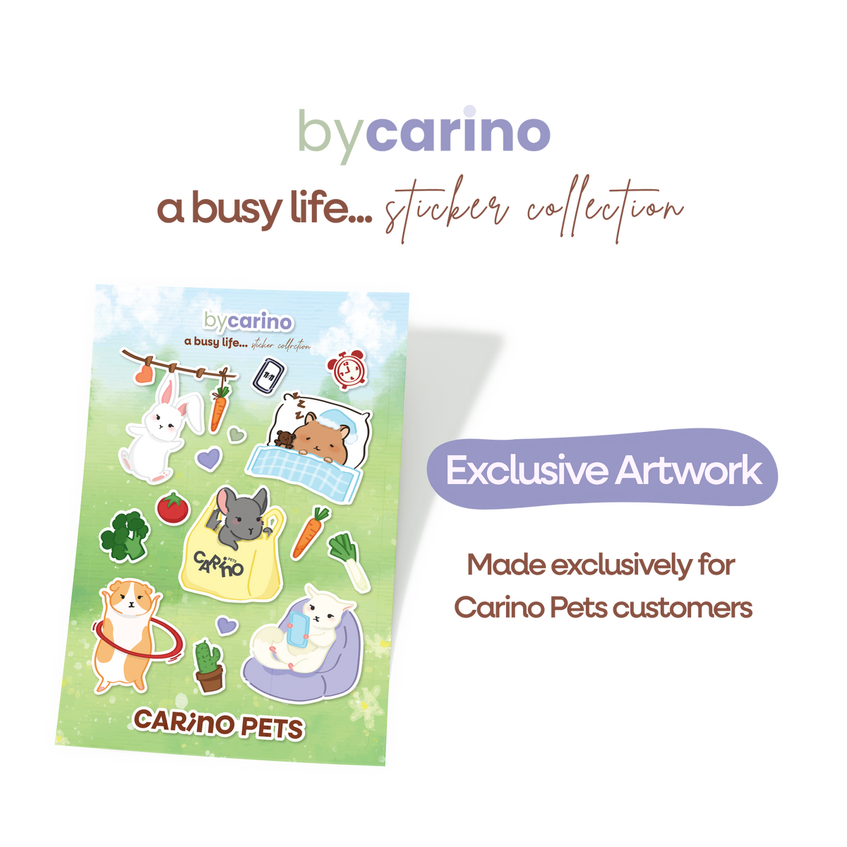 'A BUSY LIFE' - CARINO PETS STICKER COLLECTION