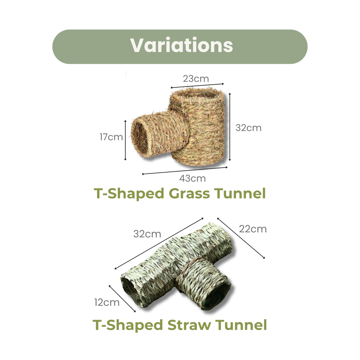 SMALL ANIMAL STRAW TUNNEL