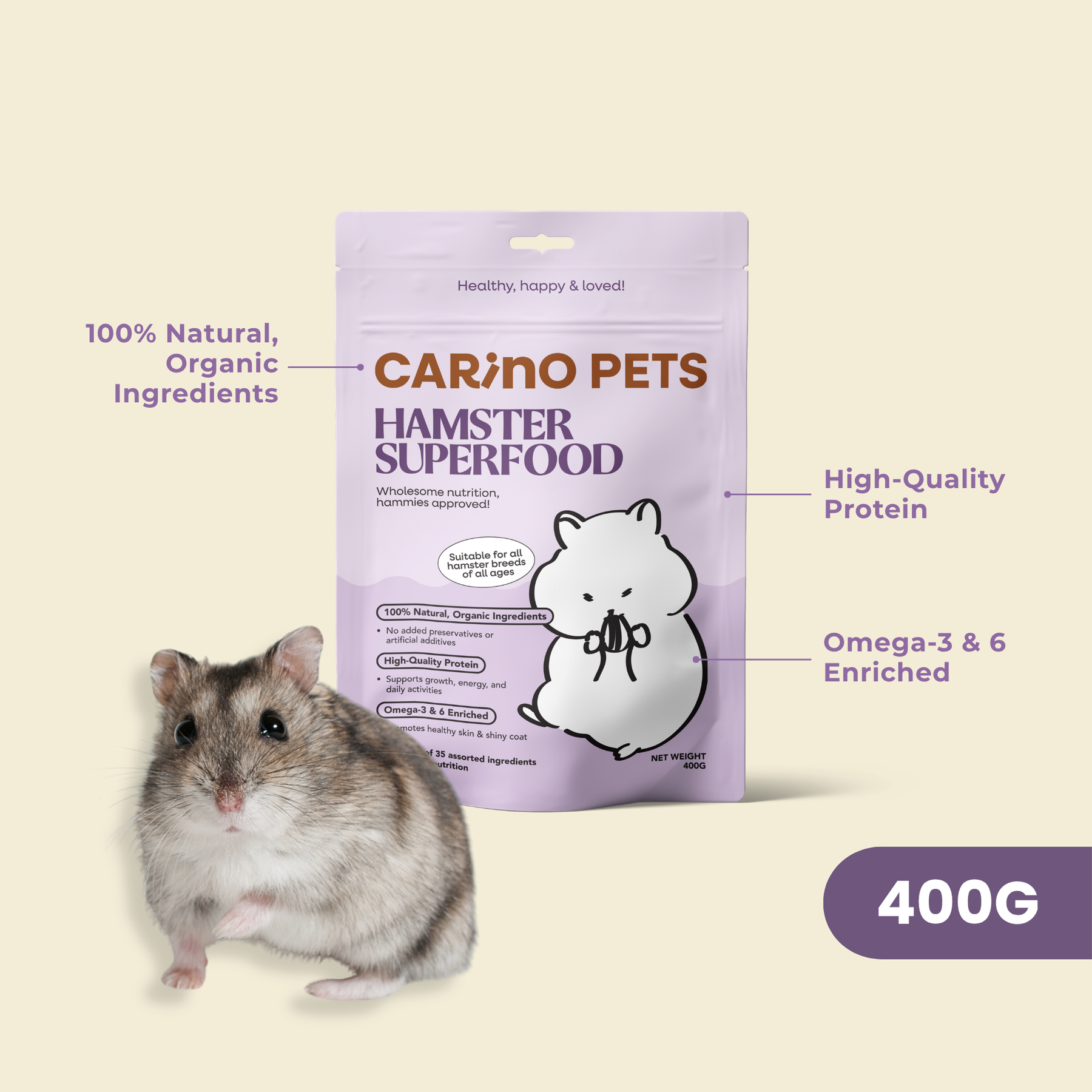 PREMIUM HAMSTER SUPERFOOD 400G