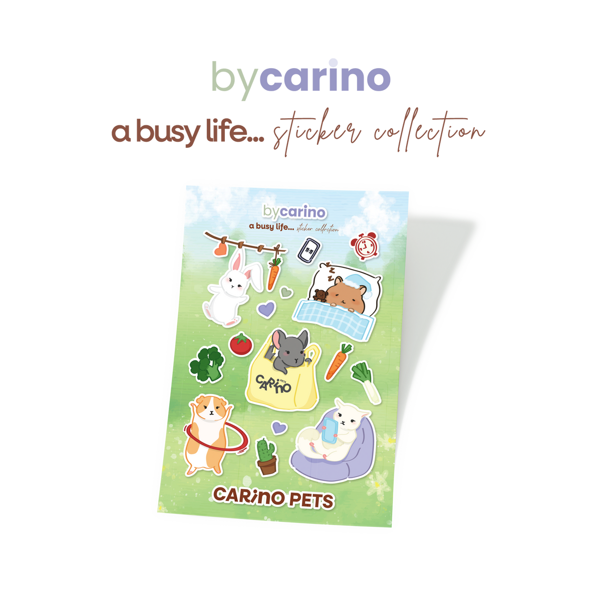 'A BUSY LIFE' - CARINO PETS STICKER COLLECTION