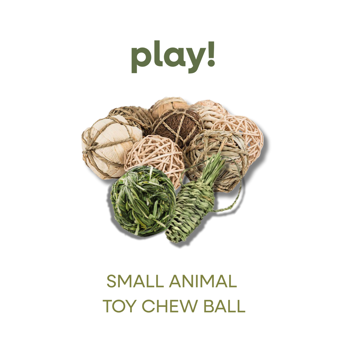 SMALL ANIMAL TOY CHEW BALL