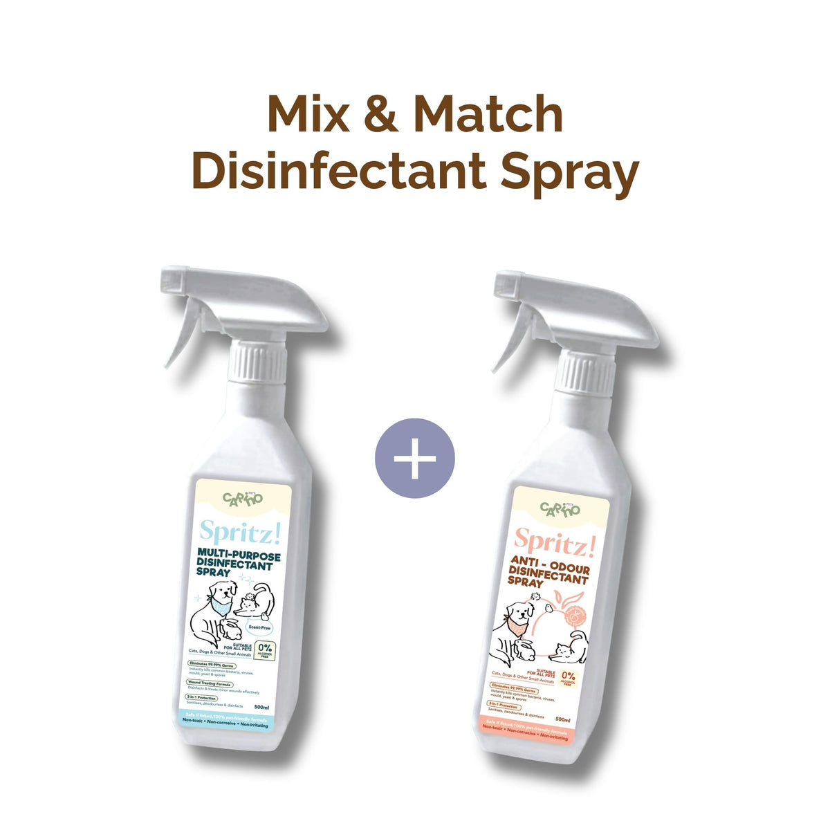 SPRITZ! PEACH BLOSSOM ANTI-ODOUR PET DISINFECTANT SPRAY 500ml